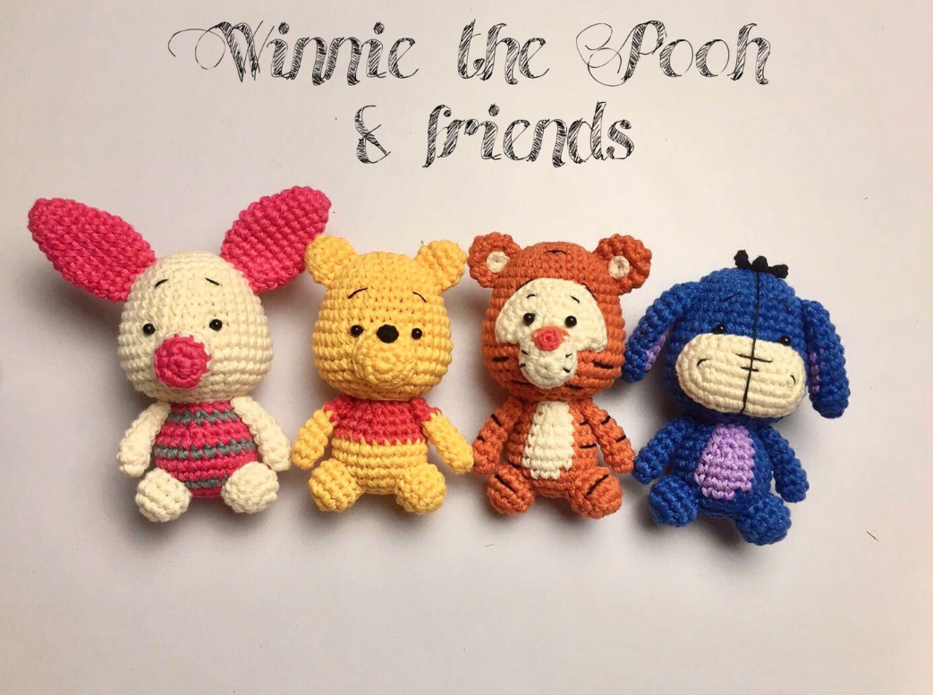 PDF PATTERN 8in1- winnie the POOH and friends crochet pattern