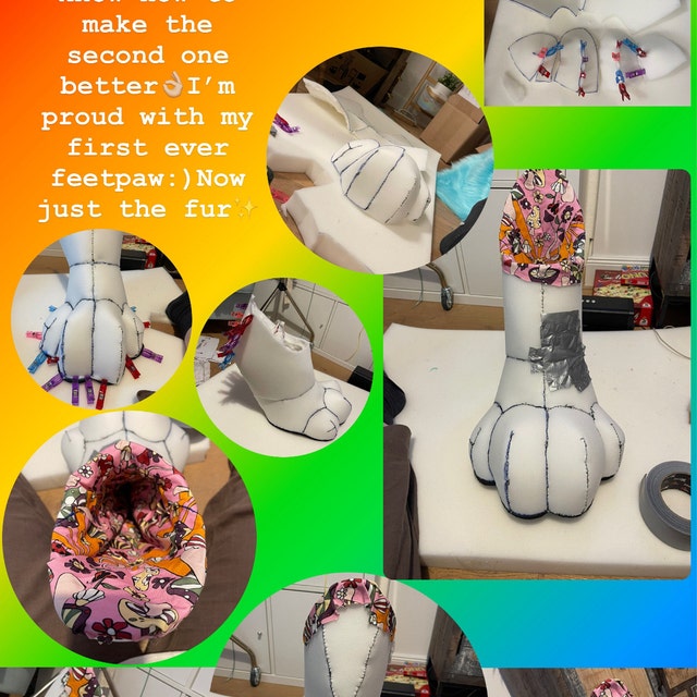 Digigrade Stompy Fursuit Feetpaw Indoor and Outdoor Pattern [PDF DOWNLOAD]