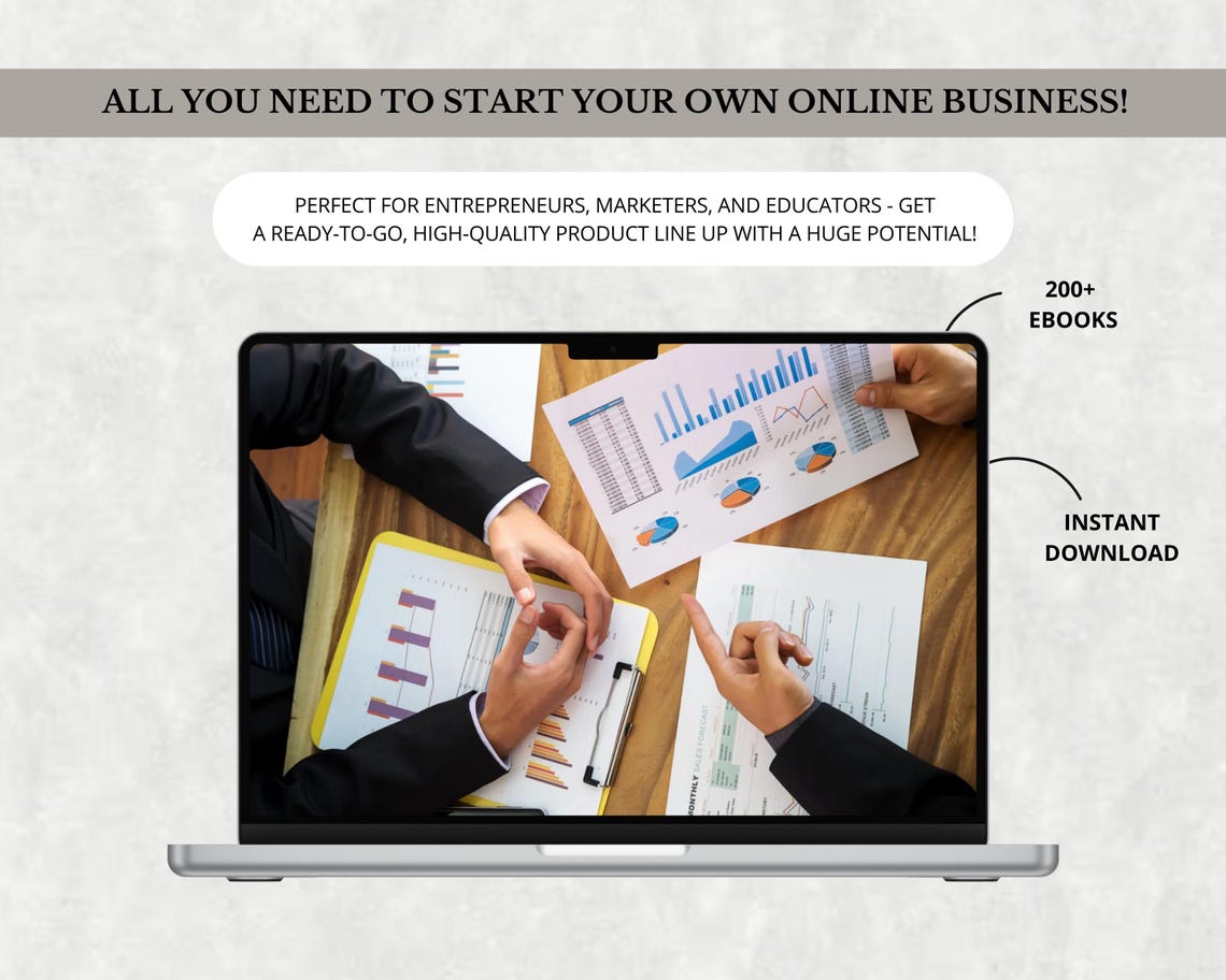 200+ Business Ebooks Bundle: Digital Marketing, Dropshipping (Digital Download)