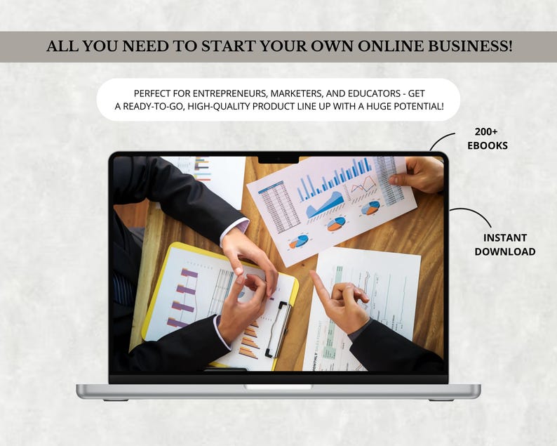 200+ Business Ebooks Bundle: Digital Marketing, Dropshipping (Digital Download)