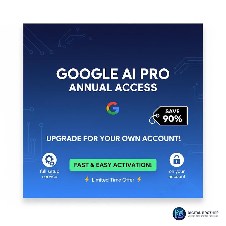 Google AI Pro Annual Access - Upgrade Your OWN Account